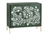 Flourish Green/White Two-Door Cabinet - Ornate Home