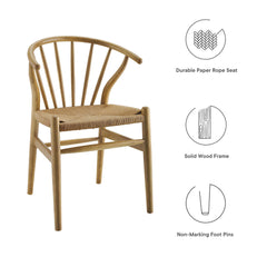 Flourish Natural Spindle Wood Dining Side Chair - Ornate Home