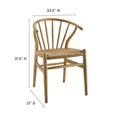 Flourish Natural Spindle Wood Dining Side Chair (Set of 2) - Ornate Home