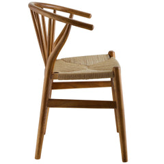 Flourish Walnut Spindle Wood Dining Side Chair - Ornate Home