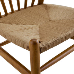 Flourish Walnut Spindle Wood Dining Side Chair - Ornate Home
