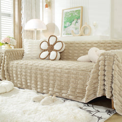Fluffy Faux Fur Couch Cover Plush Sofa Throw, Warm & Stylish Sofa Protector - Ornate Home
