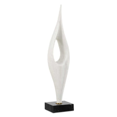 Fluid Drop White Stone Sculpture - Ornate Home