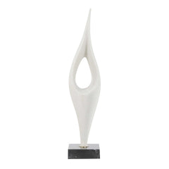 Fluid Drop White Stone Sculpture - Ornate Home