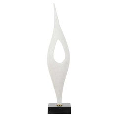 Fluid Drop White Stone Sculpture - Ornate Home