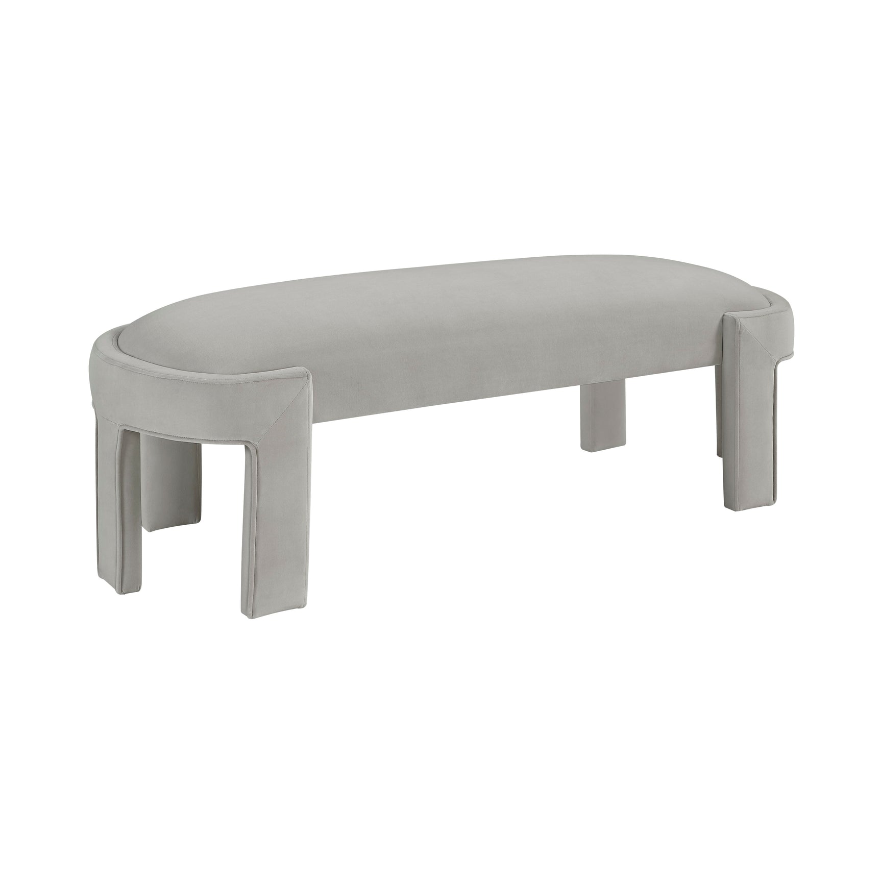 Flux Taupe Bench - Ornate Home