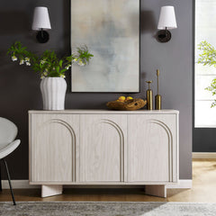 Flux White Wash Arched 3-Door Sideboard - Ornate Home