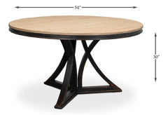 Flying Buttress Black Dining Table - Ornate Home