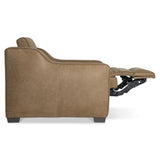 Flynn Beige/Tan Leather Power Motion Chair - Ornate Home
