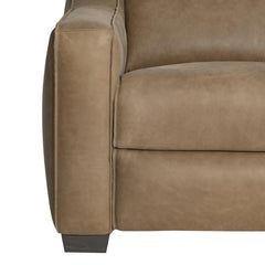 Flynn Beige/Tan Leather Power Motion Chair - Ornate Home