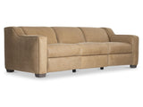 Flynn Beige/Tan Leather Power Motion Sofa - Ornate Home