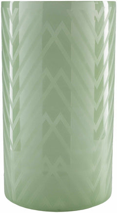 Flynn Green Chevron Glass Decorative Accent - Clearance - Ornate Home