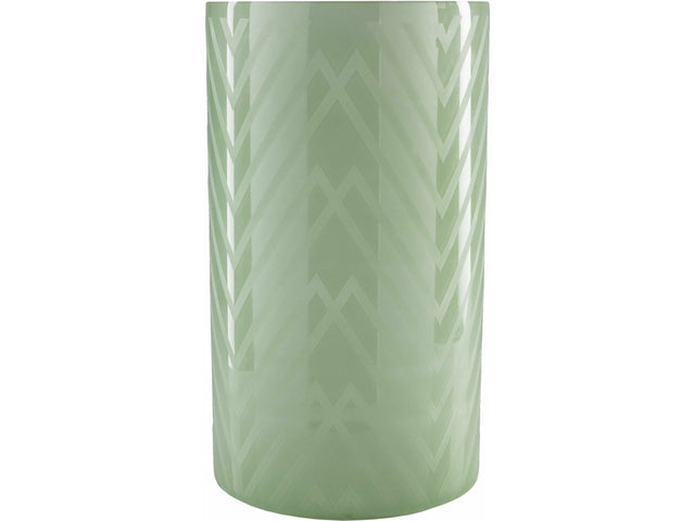 Flynn Green Chevron Glass Decorative Accent - Ornate Home