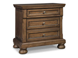 Flynnter Medium Brown Two Drawer Nightstand - Ornate Home