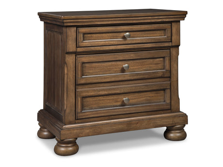 Flynnter Medium Brown Two Drawer Nightstand - Ornate Home
