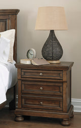 Flynnter Medium Brown Two Drawer Nightstand - Ornate Home