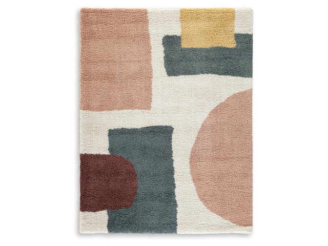 Flynnwick Cream/Pink/Gray 5' x 7' Rug (Online Special Price) - Ornate Home
