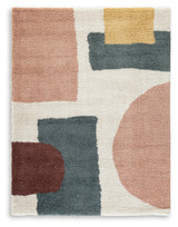 Flynnwick Cream/Pink/Gray 5' x 7' Rug - Ornate Home