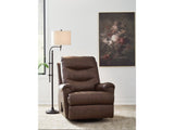 Flynwood Espresso Swivel Glider Recliner (Online Special Price) - Ornate Home