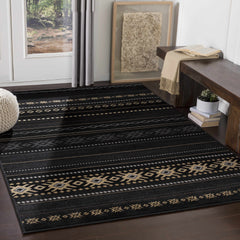Fogertown Black Western Rug - Ornate Home