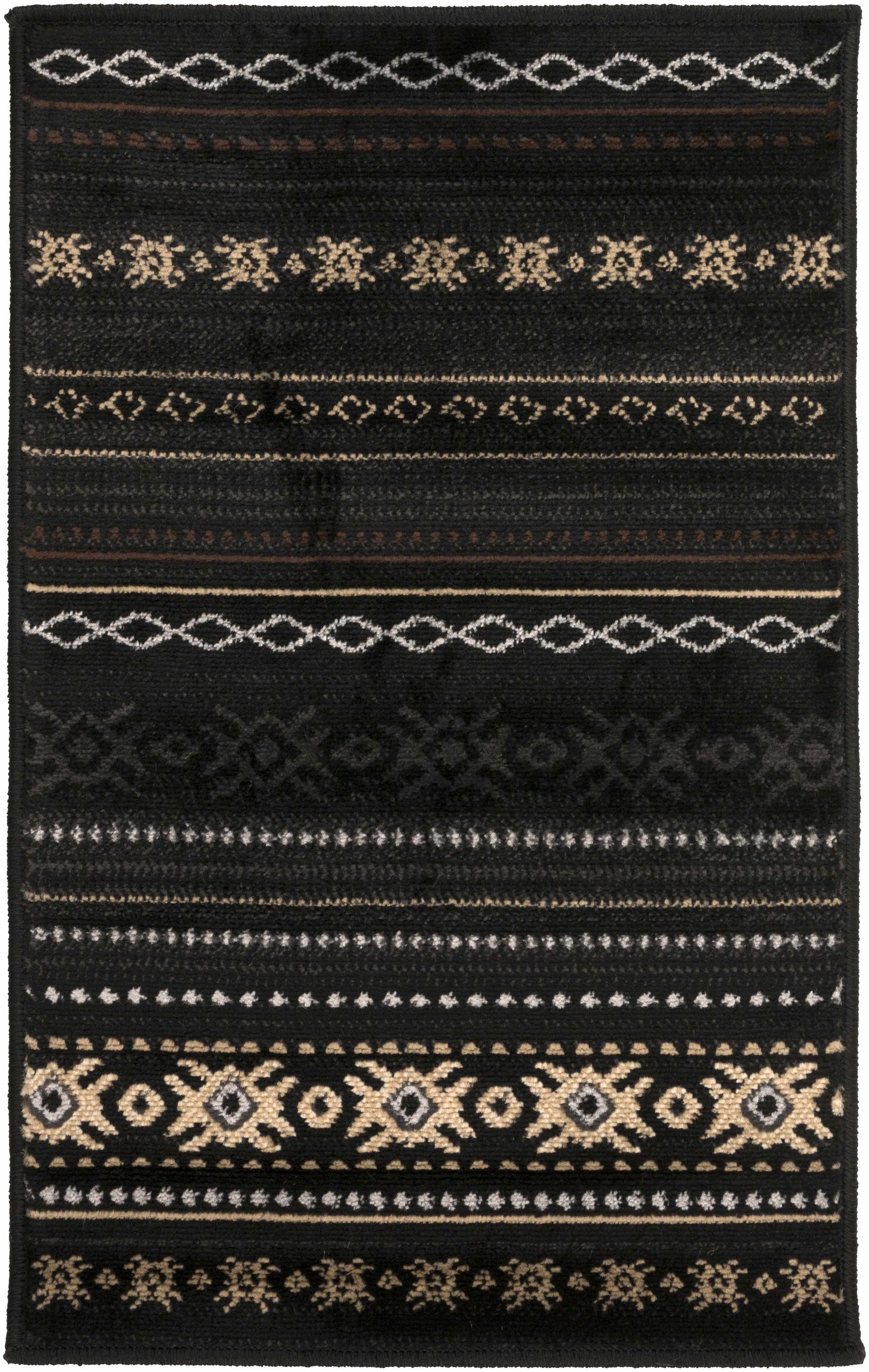 Fogertown Black Western Rug - Ornate Home