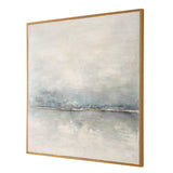 Foggy Morning Black/Blue/White Abstract Art - Ornate Home