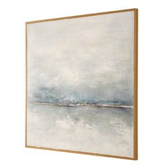 Foggy Morning Black/Blue/White Abstract Art - Ornate Home