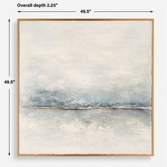 Foggy Morning Black/Blue/White Abstract Art - Ornate Home