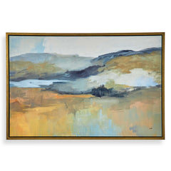 Folded Hills Multicolor Framed Landscape Art - Ornate Home