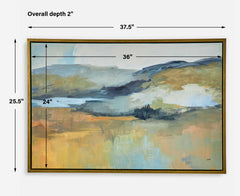 Folded Hills Multicolor Framed Landscape Art - Ornate Home