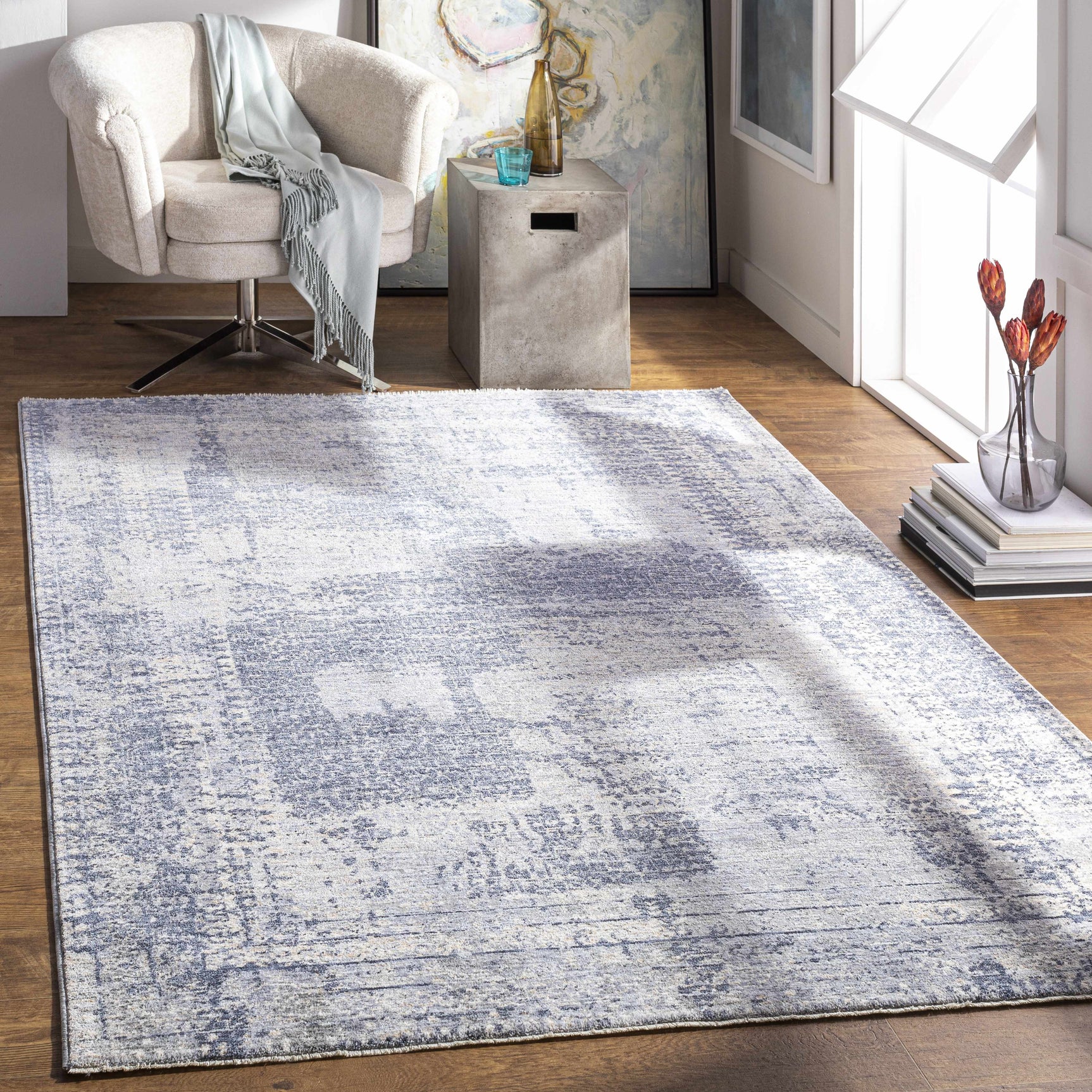 Foley Carved Statement Rug - Clearance - Ornate Home