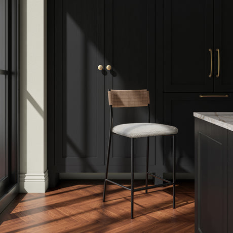 Foley White Counter Stool - Ornate Home