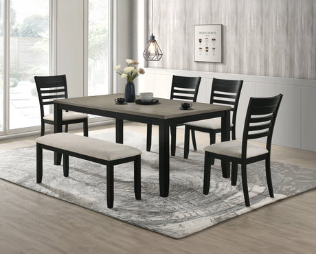 Folio Black/Neutral Dining Set - Ornate Home