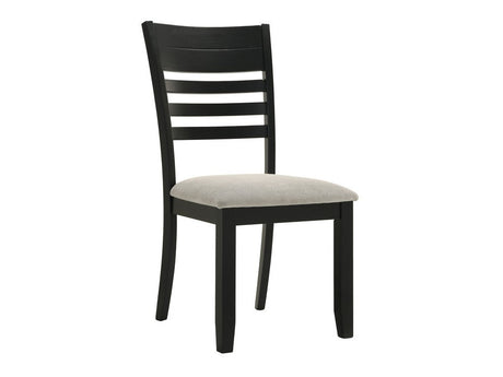 Folio Black/Neutral Side Chair (Set of 2) - Ornate Home