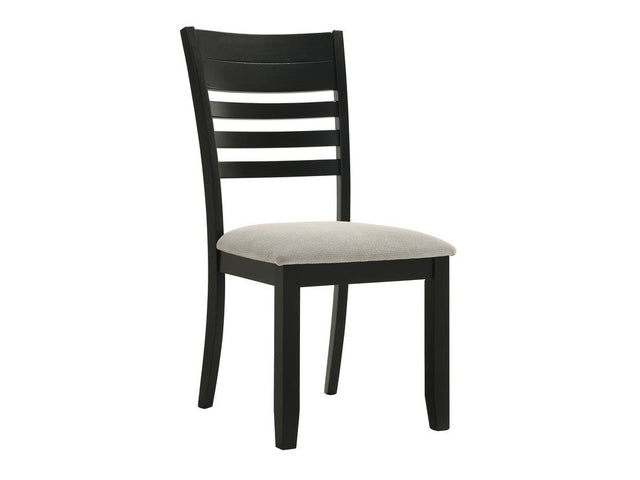 Folio Black/Neutral Side Chair (Set of 2) - Ornate Home