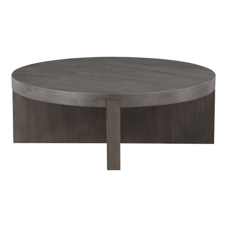 Folke Dark Brown Round Coffee Table - Ornate Home
