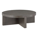 Folke Dark Brown Round Coffee Table - Ornate Home