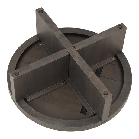 Folke Dark Brown Round Coffee Table - Ornate Home