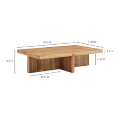 Folke Natural Rectangular Coffee Table - Ornate Home