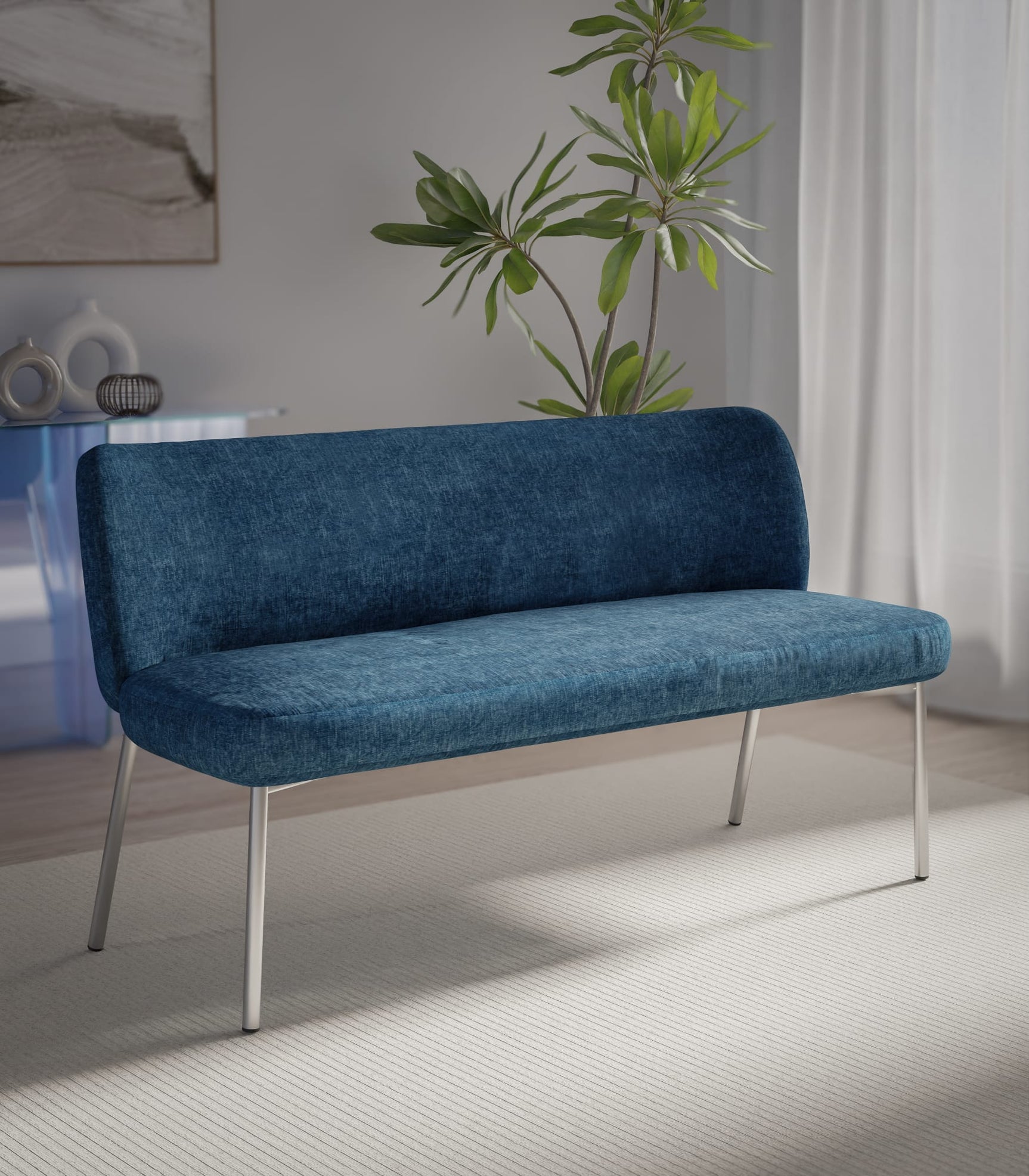 Fomo Azure Upholstered Bench - Ornate Home