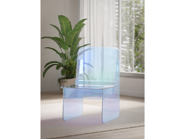 Fomo Honeyberry Iridescent Acrylic Accent Chair - Ornate Home