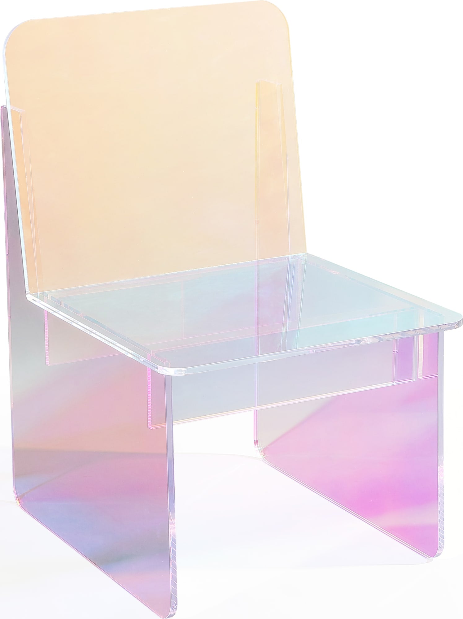 Fomo Honeyberry Iridescent Acrylic Accent Chair - Ornate Home