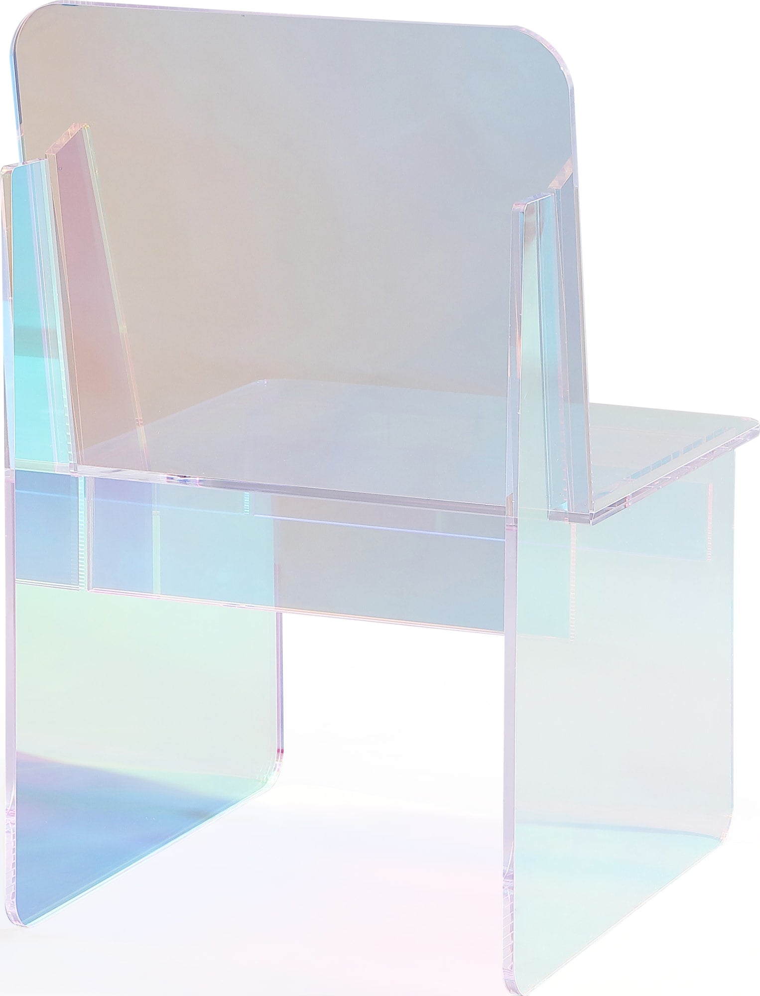 Fomo Honeyberry Iridescent Acrylic Accent Chair - Ornate Home