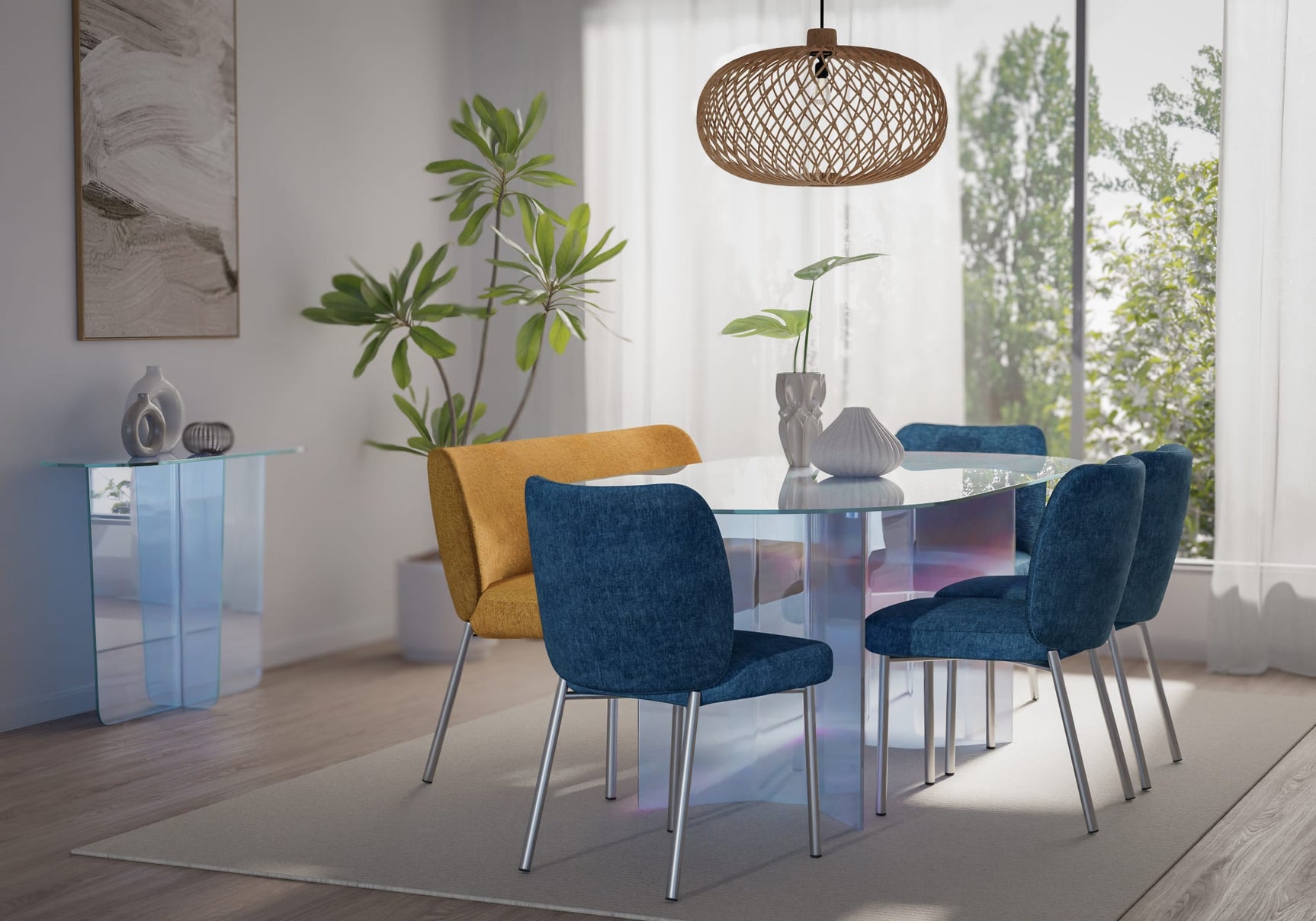 Fomo Iridescent Glass Console Table - Ornate Home