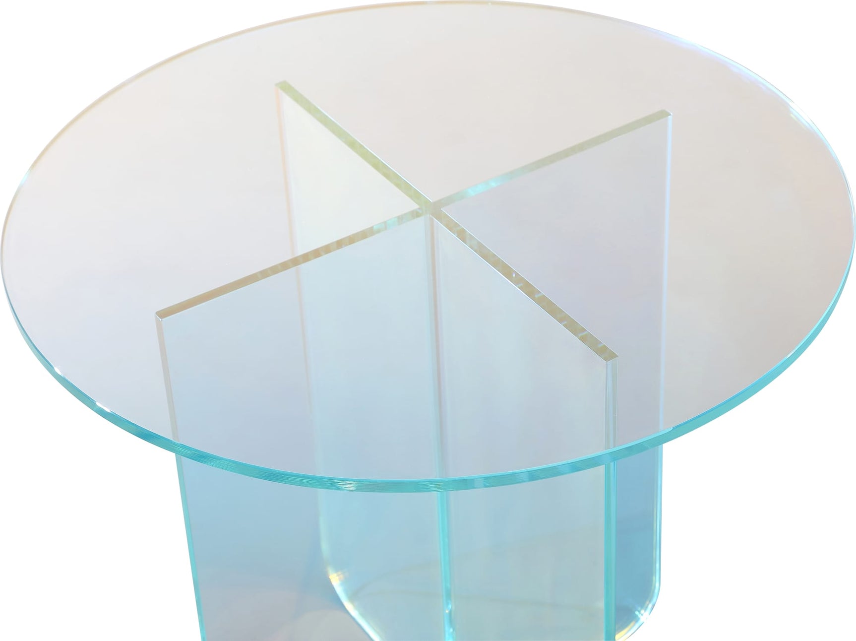 Fomo Iridescent Glass Large End Table - Ornate Home