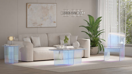 Fomo Iridescent Glass Large End Table - Ornate Home