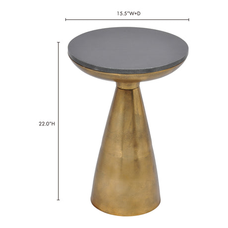 Font Brass Side Table - Ornate Home