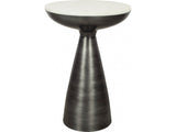 Font White Marble Side Table - Ornate Home