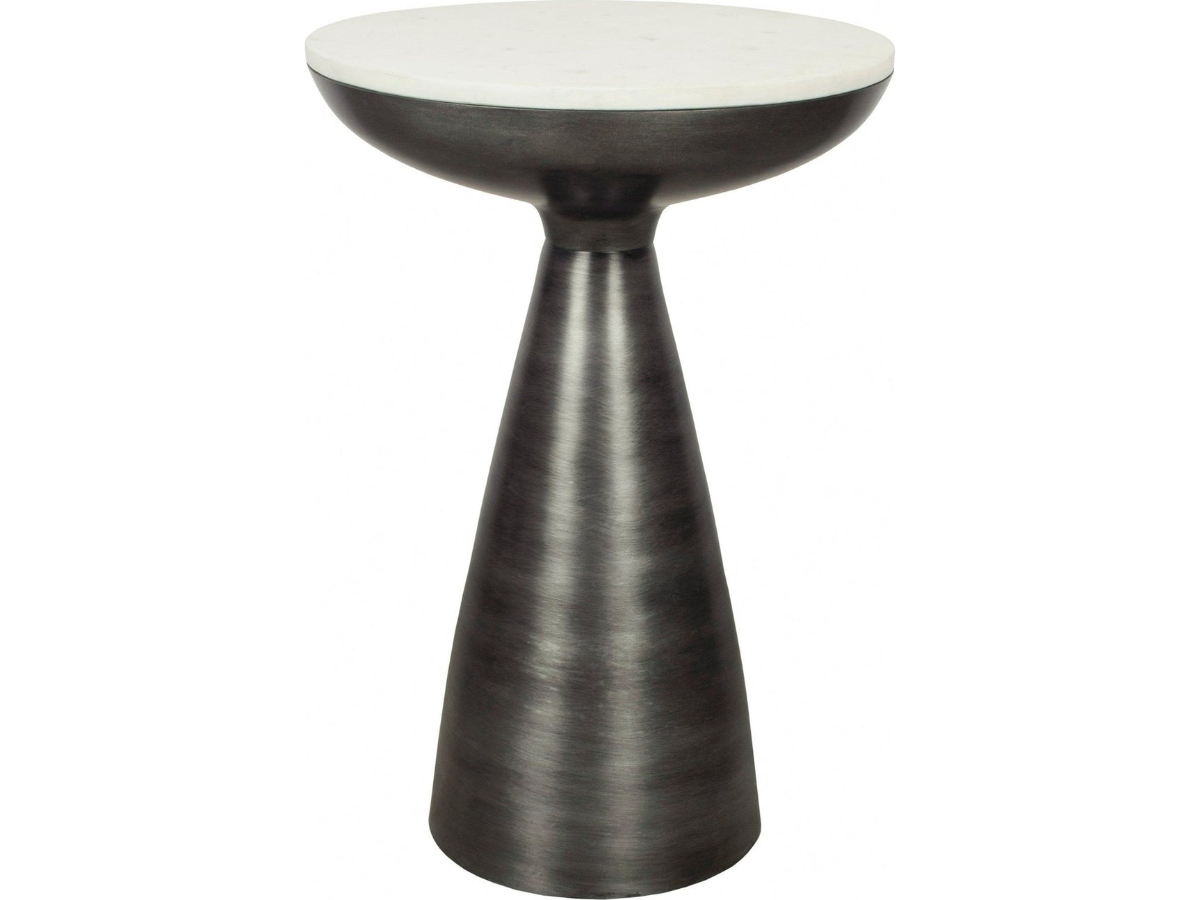 Font White Marble Side Table - Ornate Home
