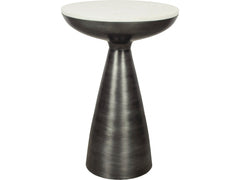 Font White Marble Side Table - Ornate Home